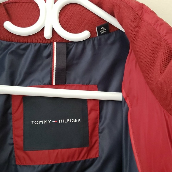 🦋Tommy Hilfiger RED Puffer Jacket Coat NWT - Picture 5 of 10
